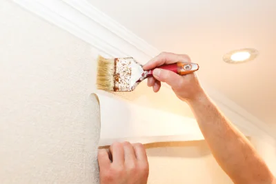 Pose de papier peint à Éton — revêtements muraux et toiles de verre